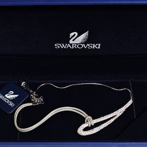 Swarovski Silver Crystal Teardrop Necklace